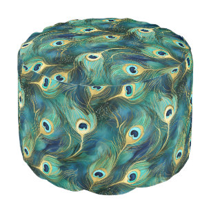 Peacock Ottoman Pouf