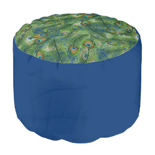 Peacock Ottoman Pouf