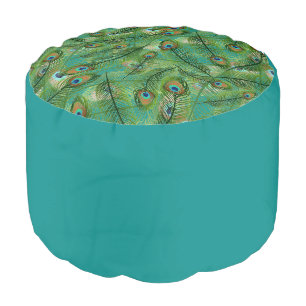Peacock Ottoman Pouf
