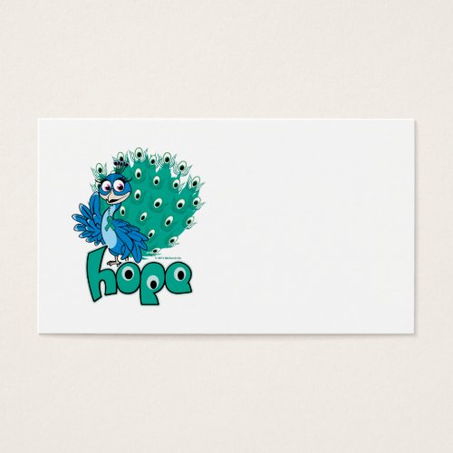 Peacock Ovarian Cancer Business Cards