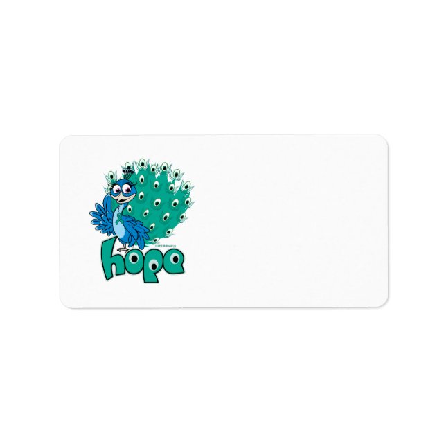Peacock Ovarian Cancer Label (Front)