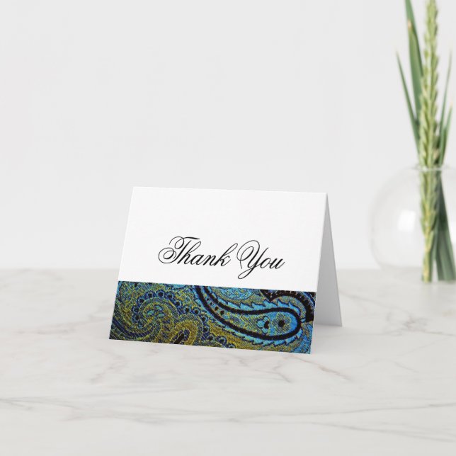 Peacock Paisley Indian Wedding Invitations (Front)