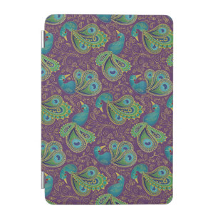 Peacock Paisley Pattern Purple iPad Mini Cover