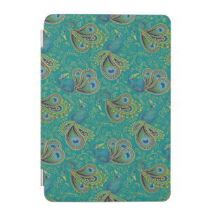 Peacock Paisley Pattern Teal iPad Mini Cover