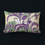 Peacock Paisley Purple and Green Choose Colors Lumbar Pillow<br><div class="desc">Purple and Green Vintage Peacock Paisley Wedding  Vintage Paisley Rustic Luxe Wedding Collection</div>