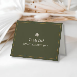 Peacock Palm Dad Wedding Day Card