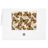 Peacock pansy butterfly pattern cards (Back Horizontal)