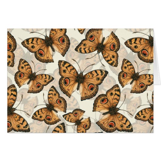Peacock pansy butterfly pattern cards (Front Horizontal)