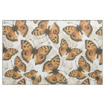 Peacock pansy butterfly pattern fabric
