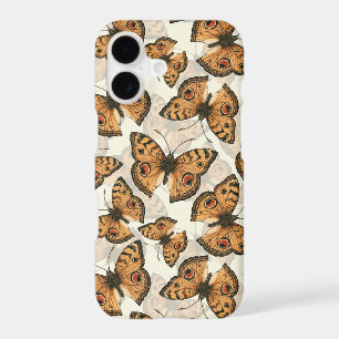 Peacock pansy butterfly pattern iPhone 17 case