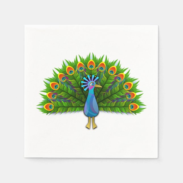 peacock paper napkins (Front)