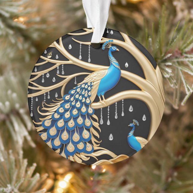 Peacock Paradise Acrylic Ornament (Tree)