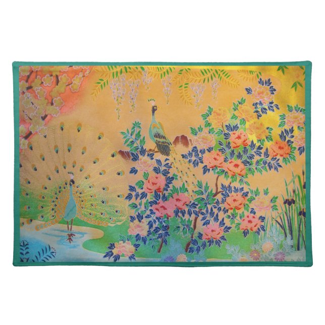 Peacock Paradise Placemat (Front)
