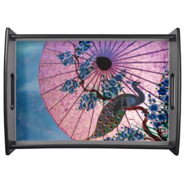 Peacock Parasol Serving Tray