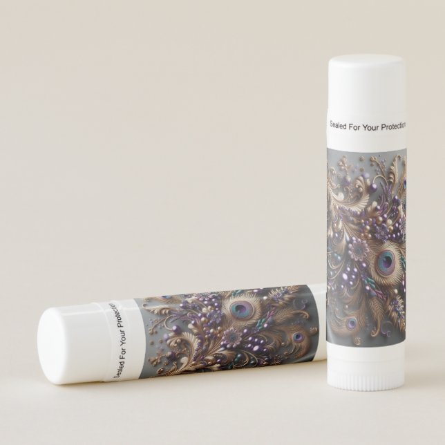 Peacock Party Favors Lip Balm (Front)