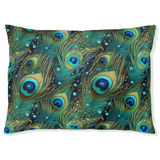 Peacock Passion Throw Pillow (Front)