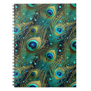 Peacock Passion Throw Pillow Notebook