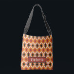 Peacock Pattern Terracotta Crossbody Bag<br><div class="desc">Peacock Pattern Terracotta Crossbody Bag,  you can personalize the name.</div>