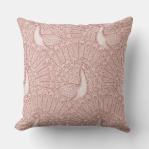 peacock pattern throw pillow