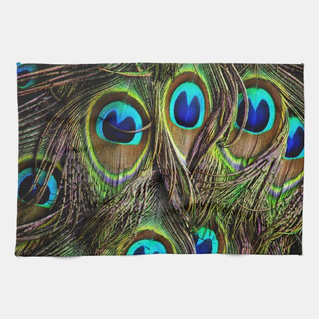 peacock pattern towel (Horizontal)
