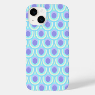 Peacock patterned purple blue Case-Mate iPhone 14 case