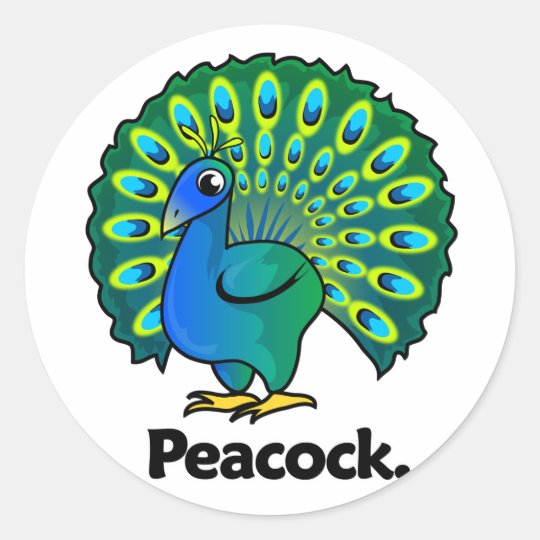 Peacock Peacock. Classic Round Sticker