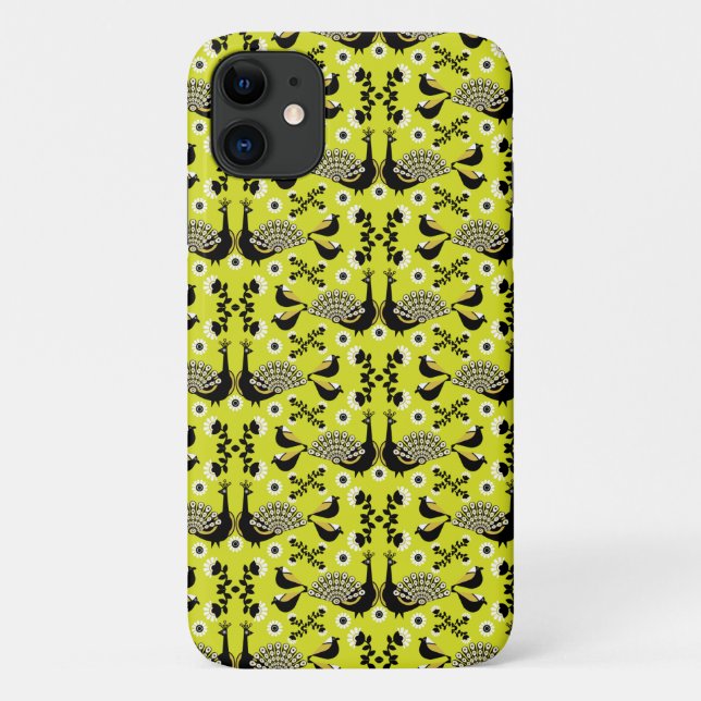 Peacock Peafowl Bird Folk Art        Case-Mate iPhone Case (Back)