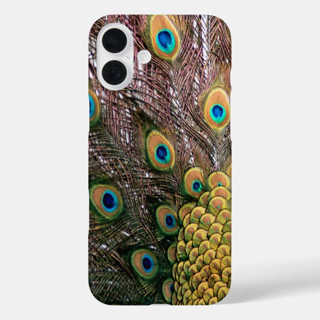 Peacock Peafowl Eyes and Feathers Case-Mate iPhone Case (Back)