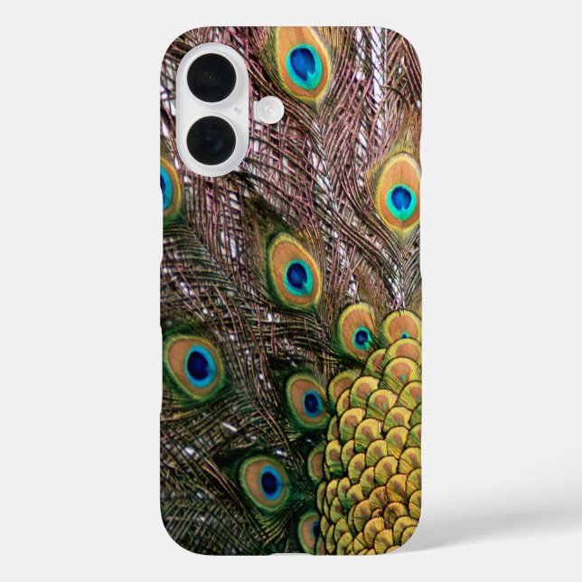 Peacock Peafowl Eyes and Feathers Case-Mate iPhone Case (Back)