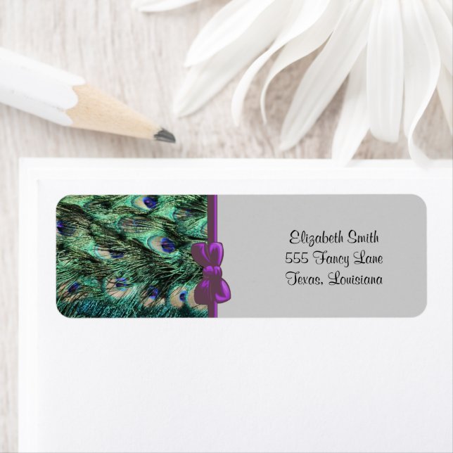 Peacock, Peafowl, Peacock Tail, Feathers Label (Insitu)