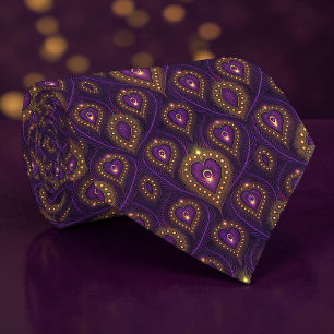Peacock Peahen Pattern Necktie Tie