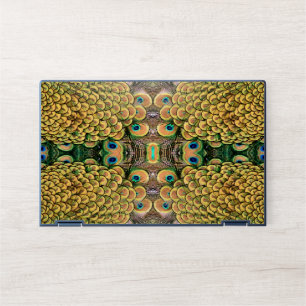 Peacock Peahen Peafowl Feathers Colorful Mirror HP Laptop Skin