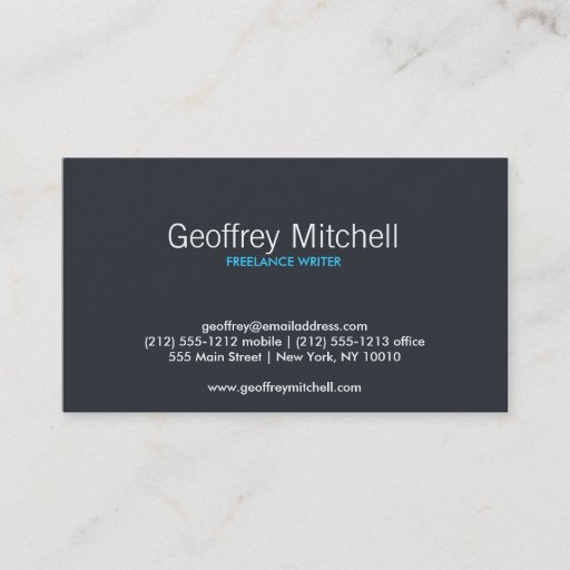 Customizable PEACOCK &amp; PEBBLES Business Card