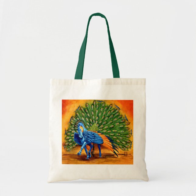 Peacock Pegasus Tote Bag (Front)