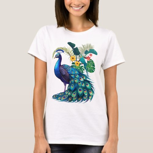 Peacock _ perfect elegance on a shirt