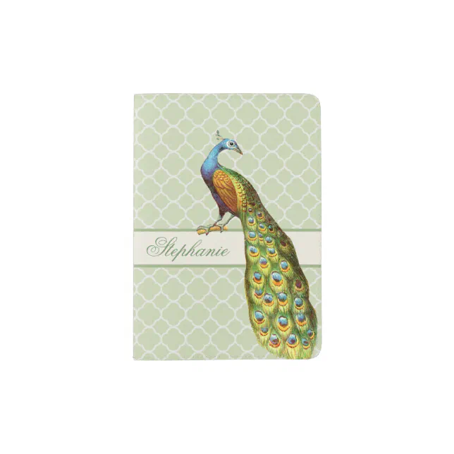 Peacock Personalized Passport Holder Zazzle