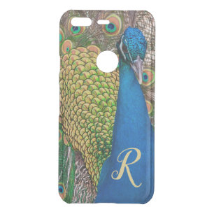 Peacock Photo Personalized Monogram  Uncommon Google Pixel Case