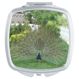 Peacock Photo Square Compact Mirror