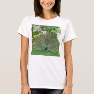 Peacock photo Women's Basic T-Shirt, White T-Shirt