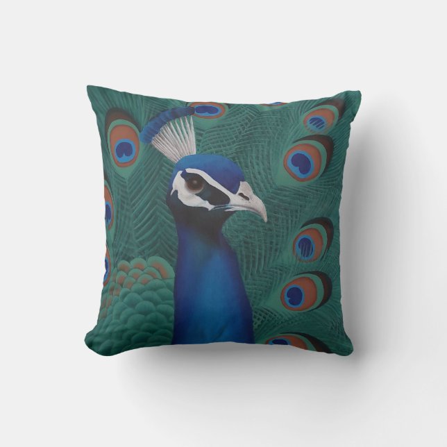 Peacock Pillow (Front)