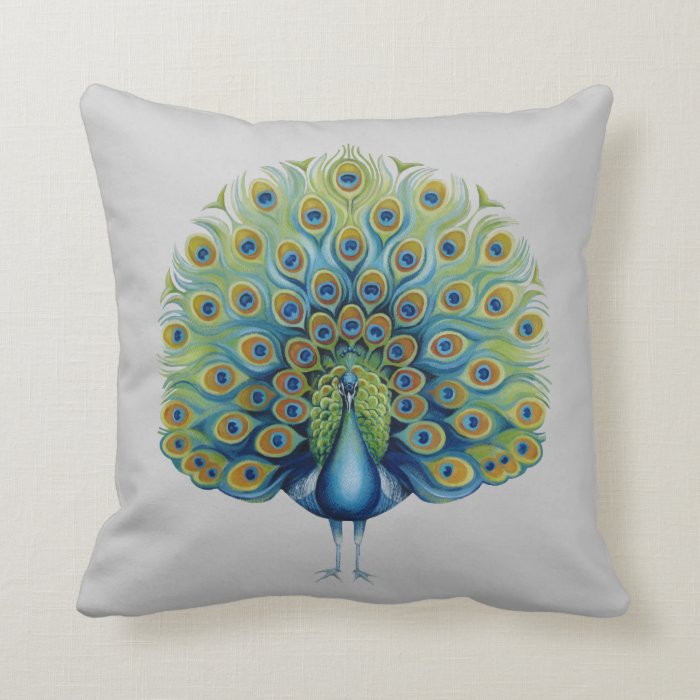 Peacock pillow