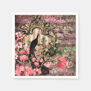 Peacock Pink French Wedding Supplies Paper Napkins