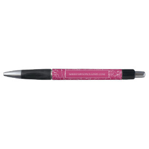 Peacock Pink Simply Floral Personalized Pen