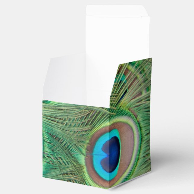 Peacock plumage favor boxes (Opened)