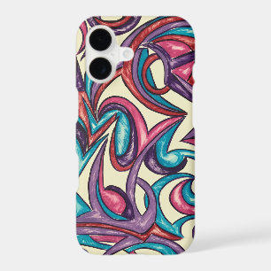 Peacock Plumage-Hand Painted Abstract Art iPhone 17 Case