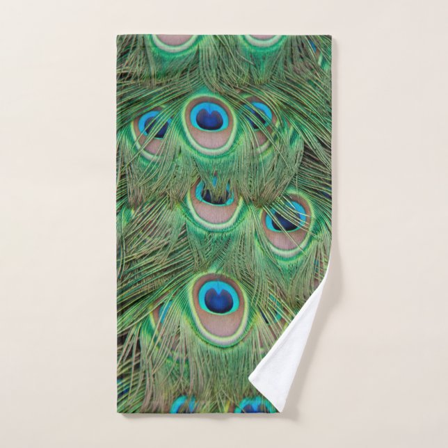 Peacock plumage hand towel  (Hand Towel)