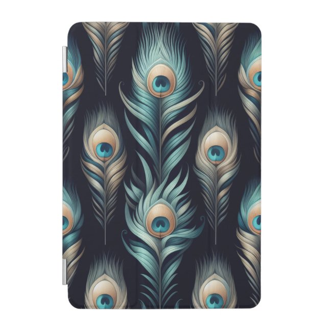 Peacock Plumes iPad Mini Cover (Front)