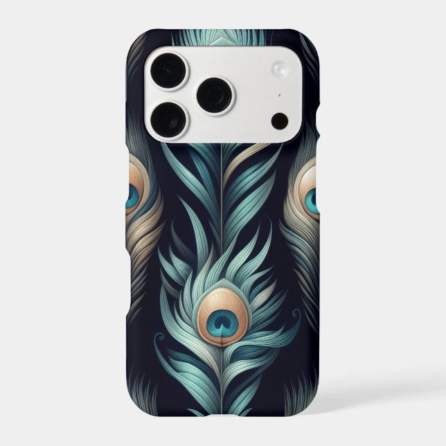 Peacock Plumes Iphone Case (Back)