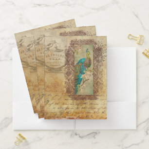 Peacock Pocket Folder
