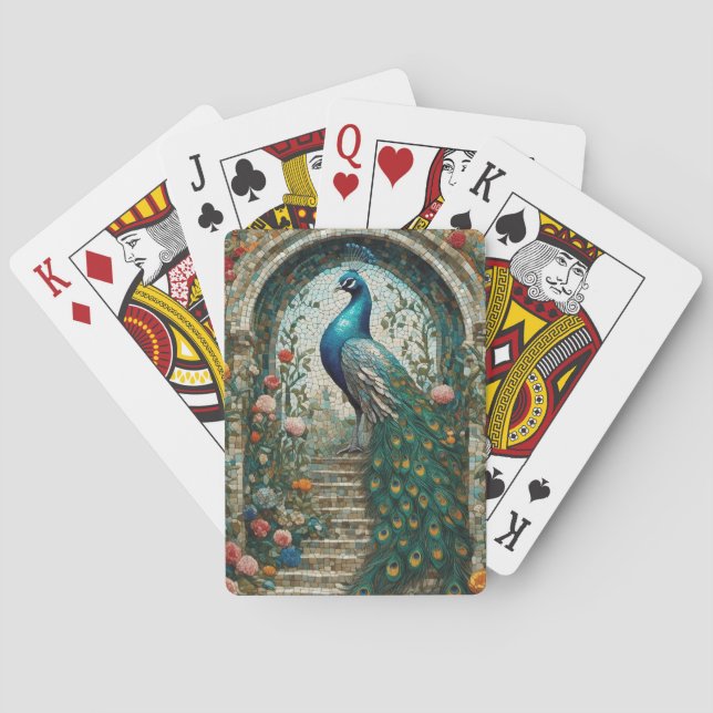 Peacock  poker cards (Back)